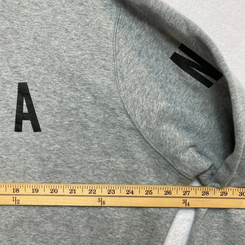 Jordan Hoodie Men XXL Gray Graphic Jumpman Pullover Athletic Sweatshirt